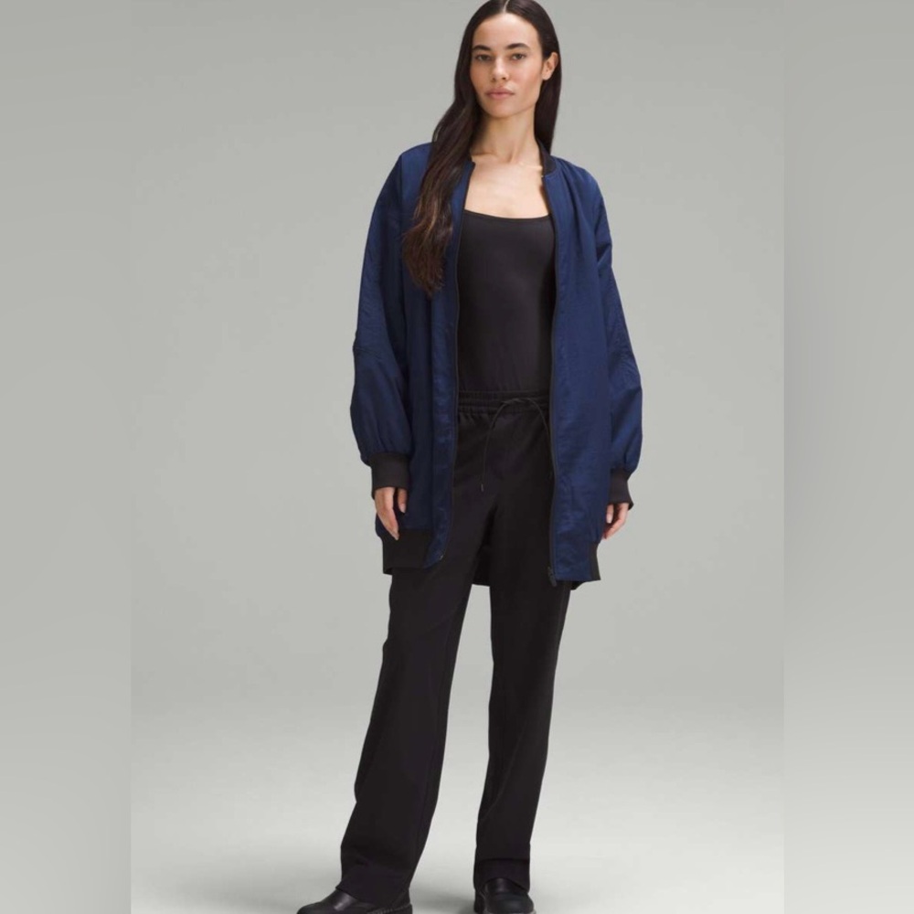 Lululemon NWT Reversible Non-Stop Bomber Jacket Night Sea/Black - Picture 2 of 7